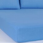 Lençol Casal Serena Malha 100% Algodão 138x188x23cm Azul