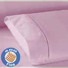 Lençol Com Eleastico Da Casa  E Duas Fronhas Ponto Palito Ros