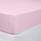 Lençol De Baixo Percal 400 Fios Macio Com Elástico Queen  Rosê