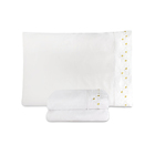 Lençol De Cama Branco / Branco Queen 4 Peças Micropercal 200