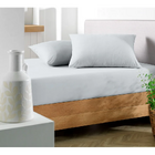 Lençol De Malha 100% Algodão Com Elástico Casal Soft Cinza Ge