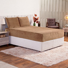 Lençol De Mantinha Bege 3 Peças Muito Quentinho Casa Dona