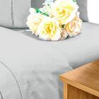 Lençol Elástico Solteiro King Percal 100% Algodão Cinza