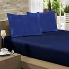 Lencol Elastico Vida Bela Solteiro Plus Azul Taurus Kacyumara