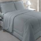 Lençol Elástico Vida Bela Solteiro Plus Cinza Ash Kacyumara