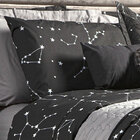 Lençol Estampado Constelação Preto Casal Padrão 4 Peças 100%