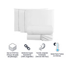 Lençol Hotel 3 Pçs 200 Fios 100% Algodão Ponto Palito Casal C