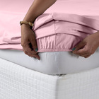 Lençol Hotel 3 Pçs 600 Fios Casen Ponto Palito Casal Rosê