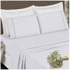 Lençol Hotel 4 Pçs 400 Fios Casen Ponto Palito King Branco