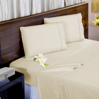 Lençol Hotel 4 Pçs 400 Fios Casen Ponto Palito Queen Palha