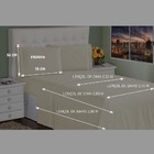 Lençol King 4 Peças Bege 400 Fios Toque Macio Ponto Palito Ca