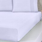 Lençol King Bella Cama Malha 100% Algodão 193x203x40cm Branco