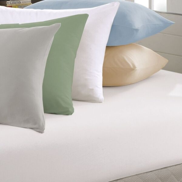 Lençol King Com Elástico Teka Crystal Branco 100% Algodão