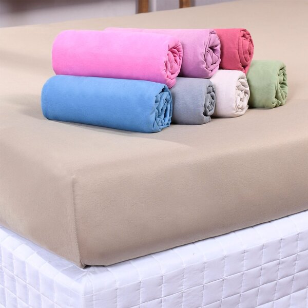 Lençol King Dreams Malha 100% Algodão 193x203x35cm Bege