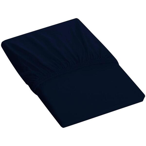 Lençol Malha Tecebem King C/elástico Liso Marinho