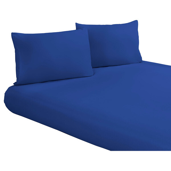 Lençol Para Cama Casal Padrão Azul Avulso Tecido Microfibra 1