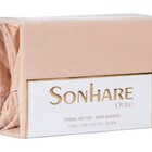 Lençol Percal 180 Fios Casal com Elástico Sonhare Ouro Cinza