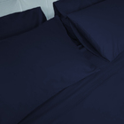 Lençol Percal 3 Pçs 400 Fios Casen Ponto Palito Casal Marinho