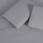 Lençol Pousada 3 Pçs 200 Fios Casen Ponto Palito King Cinza