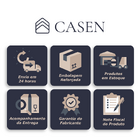 Lençol Pousada 3 Pçs 200 Fios Casen Ponto Palito Queen Cinza