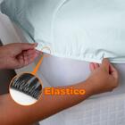 Lençol Queen 100% De Algodão Com Elástico Azul Camesa