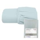 Lençol Queen 100% De Algodão Com Elástico Azul Camesa