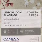Lençol Queen 100% De Algodão Com Elástico Clari Camesa