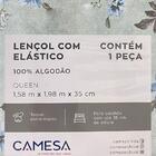 Lençol Queen 100% De Algodão Com Elástico Lea Camesa 1.01882.