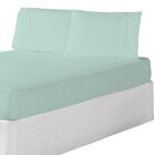 Lençol Queen 3 Pçs Percal 200 Fios Elástico Azul Tiffany