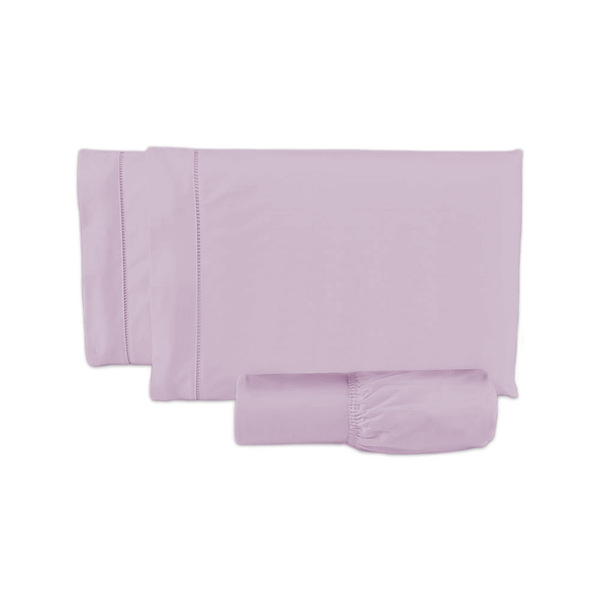 Lençol Queen 400 Fios 3 Peças - Rosa