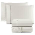 Lençol Queen 500 Fios 4 Peças 40cm Altura 100% Algodao - Palha