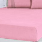 Lençol Queen Bella Cama Malha 100% Algodão 158x198x35cm Coral