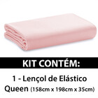 Lençol Queen Com Elástico 100 Algodão Percal 130 Fios - Dohler