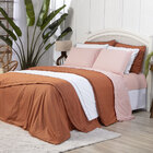 Lençol Queen Elasticado Percal 200 Fios 100% Algodão  Rosê