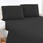 Lençol Queen Preto 4 Peças 2,60m X 2,40m Liso Clássico