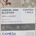 Lençol Solteiro 100% De Algodão Com Elástico Clari Camesa 1.0