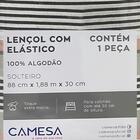 Lençol Solteiro 100% De Algodão Com Elástico Sera Camesa 1.01