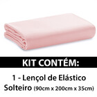 Lençol Solteiro Com Elástico 100 Algodão Percal 130 Fios - Do
