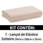 Lençol Solteiro Com Elástico 100 Algodão Percal 130 Fios - Do