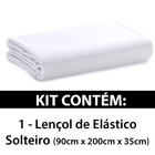 Lençol Solteiro Com Elástico 100 Algodão Percal 130 Fios - Do