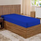 Lençol Solteiro Com Elástico Azul Royal