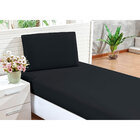 Lençol Solteiro Preto Liso 1 Peça - Lençol De Baixo Com Elást