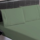 Lençol Super King 500 Fios 3 Peças 100% Algodao - Verde Esmer