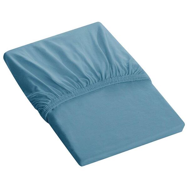 Lençol Tecebem Casal Malha C/elástico Liso Azul Real