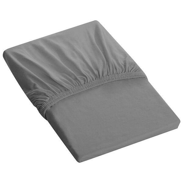 Lençol Tecebem Casal Malha C/elástico Liso Cinza Bb