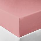 Lençol Tecebem Solteiro King Malha C/elástico Liso Rosê