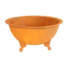 Lenheiro Lareira Braseiro Envelhecida Externa Em Ferro 107cm