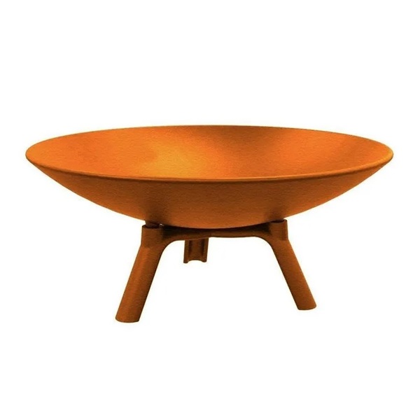 Lenheiro Lareira Braseiro Envelhecida Externa Em Ferro 60cm