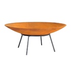 Lenheiro Lareira Braseiro Envelhecida Externa Em Ferro 80cm