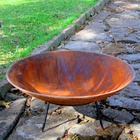 Lenheiro Lareira Braseiro Envelhecida Externa Em Ferro 80cm